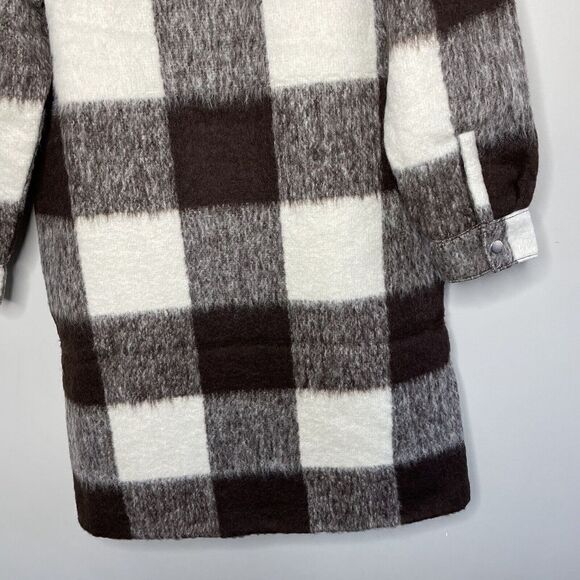 ABERCROMBIE & FITCH Womens Winterized Wool-Blend Shirt Jacket NEW $180 Brown M - Picture 9 of 16